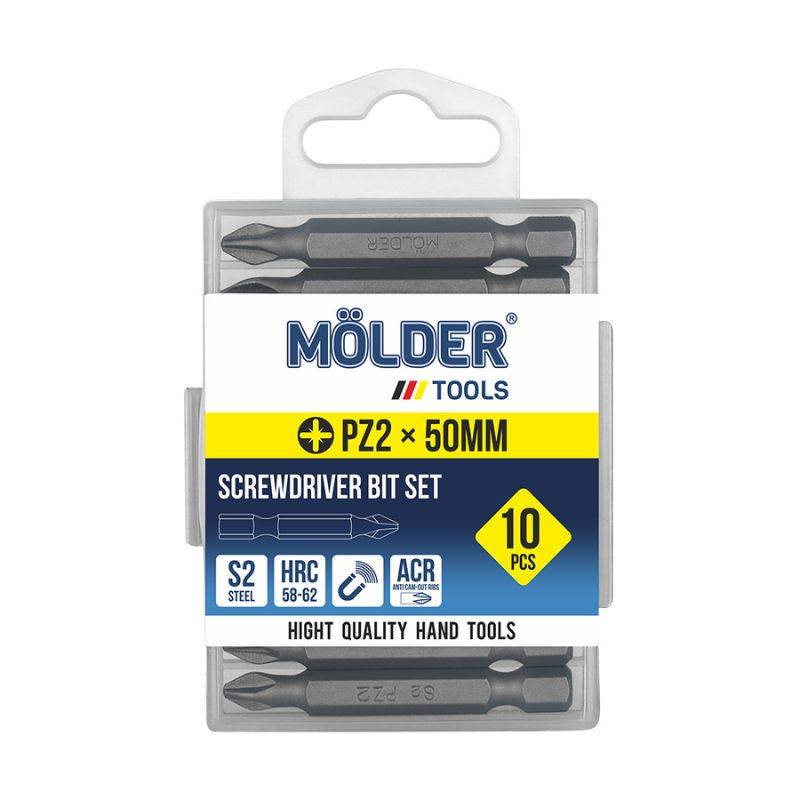 Н-р бит MOLDER, PZ2x50мм, 10шт в пл. упаковке, (MT7125010)