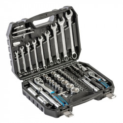 Набір інструментів 1/2" 1/4" 85шт CrV CrMo Hogert для авто в кейсі (HT1R225)