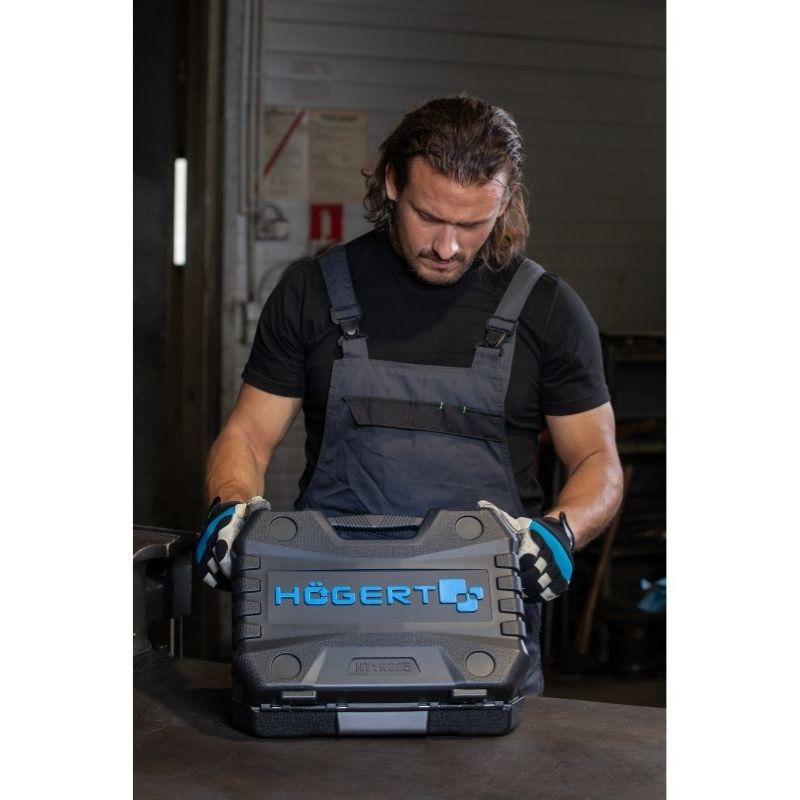 Набір інструментів 1/2" 1/4" 85шт CrV CrMo Hogert для авто в кейсі (HT1R225)