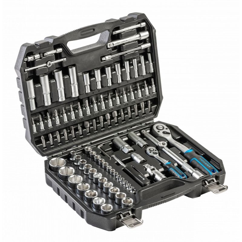 Набір інструментів 1/2" 1/4" 95шт CrV Hogert для авто в кейсі (HT1R226)