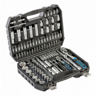 Набір інструментів 1/2″ 1/4″ 112шт CrV CrMo Hogert у кейсі (HT1R232)