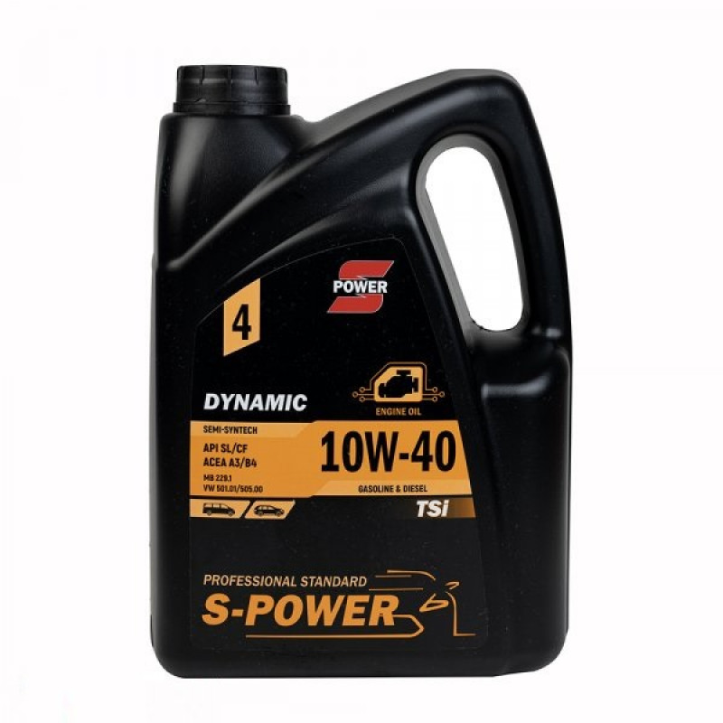 Моторна олива S-Power Dynamic TSi 10W-40 (4 л) (SP-DTS10W40-4L)