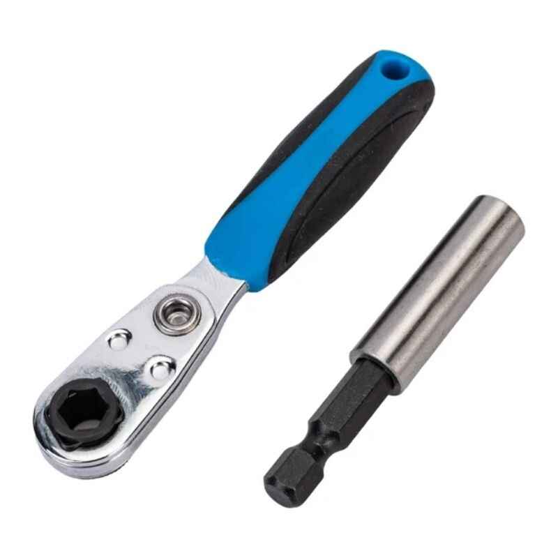 Набір біт з тріскачкою 1/4" CrV PH PZ PZ SL HEX Torx 33шт Hogert (HT1R460)