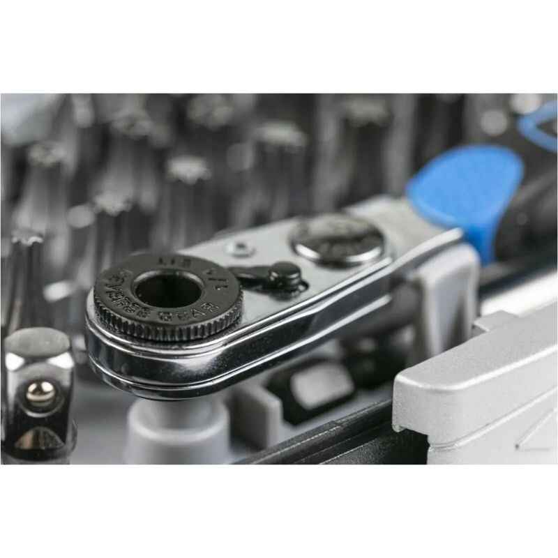 Набір біт з тріскачкою 1/4" CrV PH PZ PZ SL HEX Torx 33шт Hogert (HT1R460)