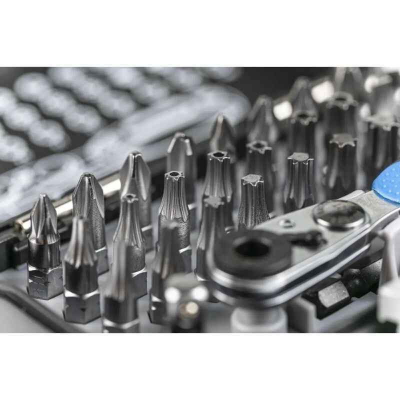 Набір біт з тріскачкою 1/4" CrV PH PZ PZ SL HEX Torx 33шт Hogert (HT1R460)