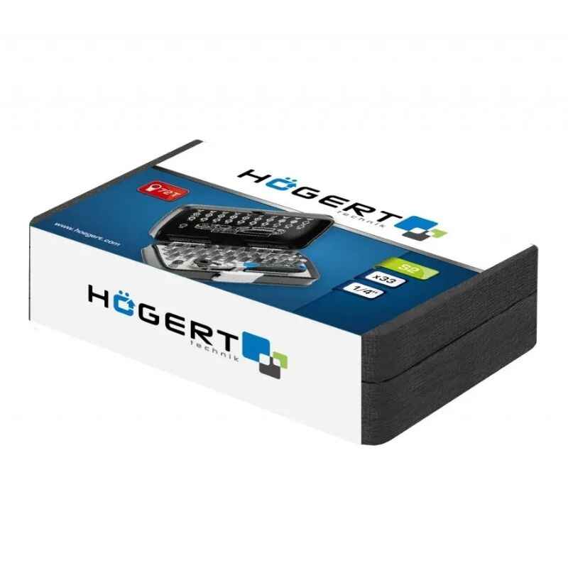 Набір біт з тріскачкою 1/4" CrV PH PZ PZ SL HEX Torx 33шт Hogert (HT1R460)