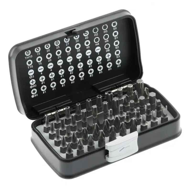 Набір біт 1/4" 25мм CrV SL PH PZ Torx HEX SQ 50шт Hogert (HT1R461)