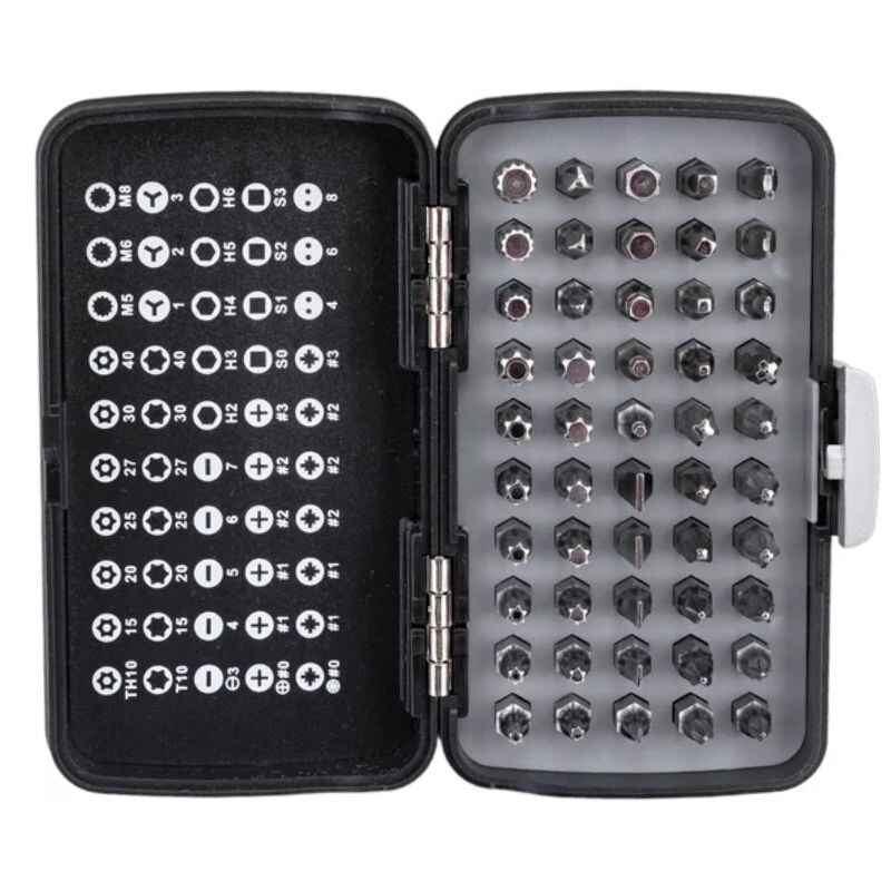 Набір біт 1/4" 25мм CrV SL PH PZ Torx HEX SQ 50шт Hogert (HT1R461)