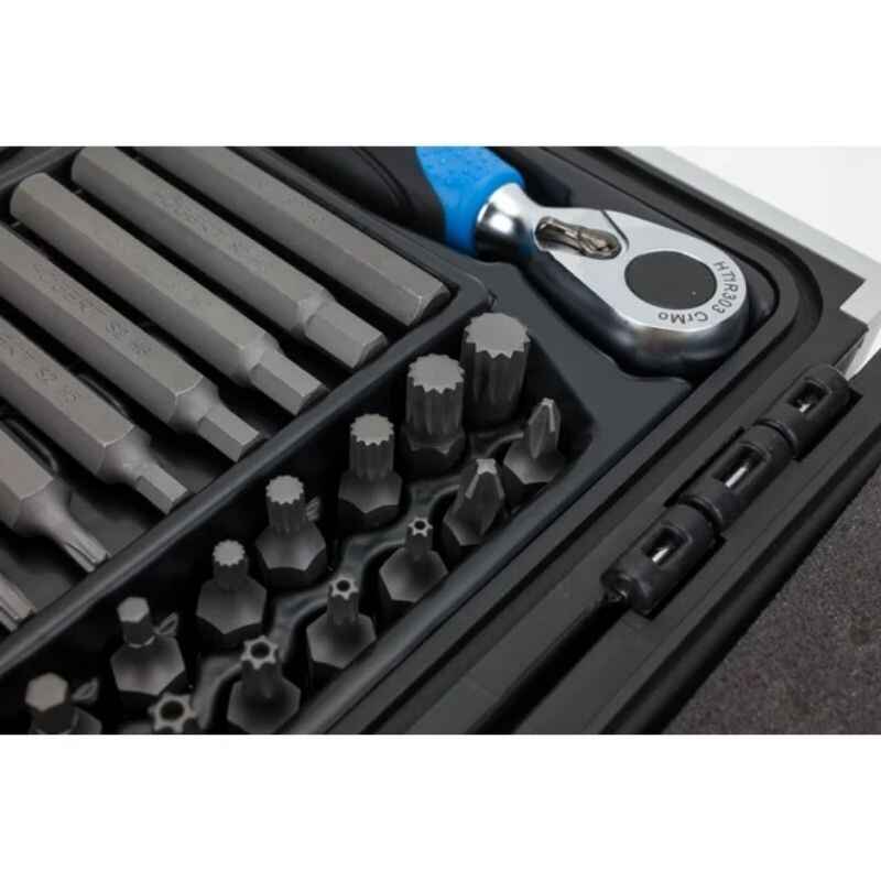 Набір біт 1/4" PH SL Torx HEX 37шт з тріскачкою 72 зубці Hogert (HT1R466)