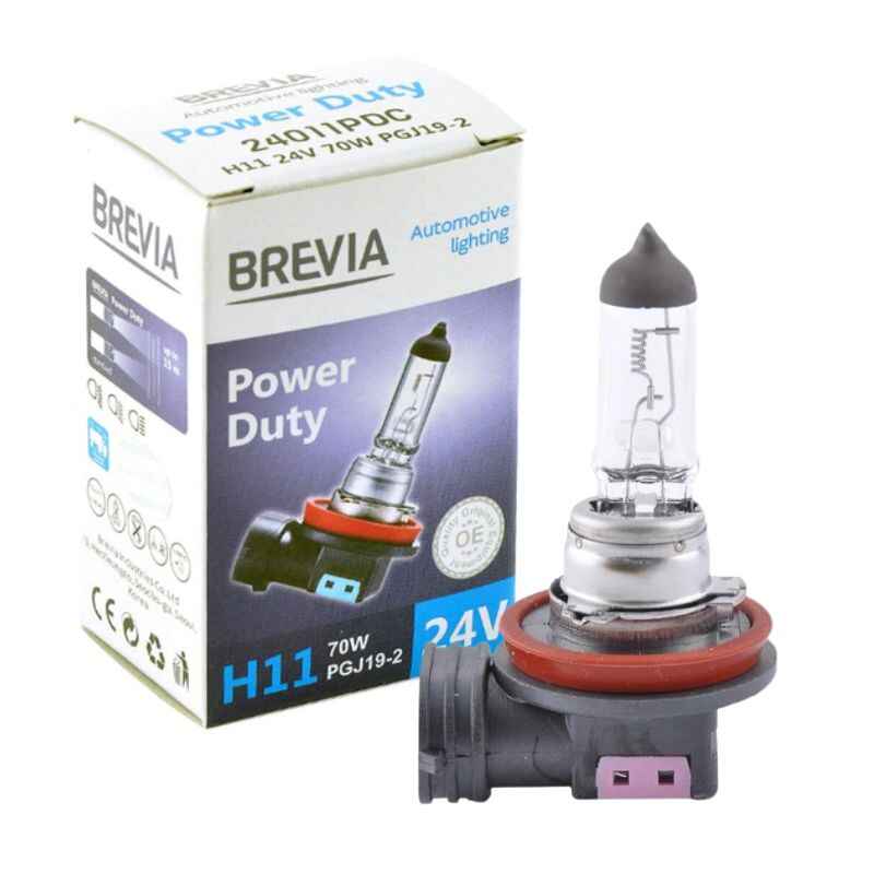Лампа галогенна Brevia H11 Power Duty 24V 1шт (24011PDC)
