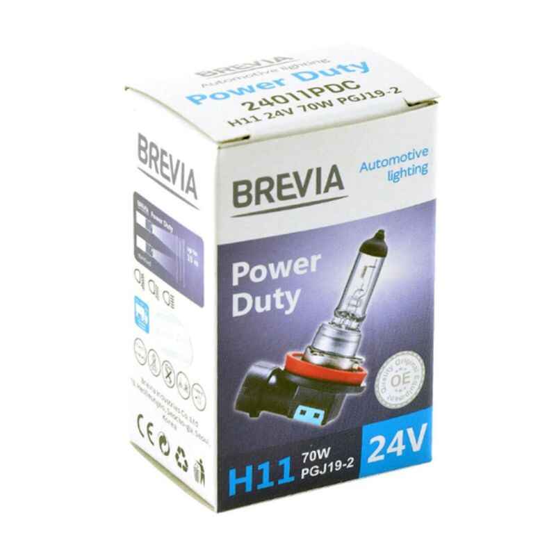 Лампа галогенна Brevia H11 Power Duty 24V 1шт (24011PDC)