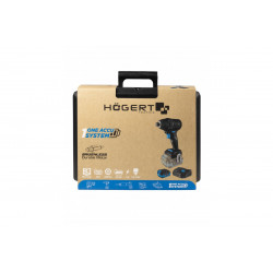 Набір дриль-шуруповерт 200 Нм 18В акумулятор 4Ач зарядна станція 4А в кейсі Hogert (HT2E255-B14ID)