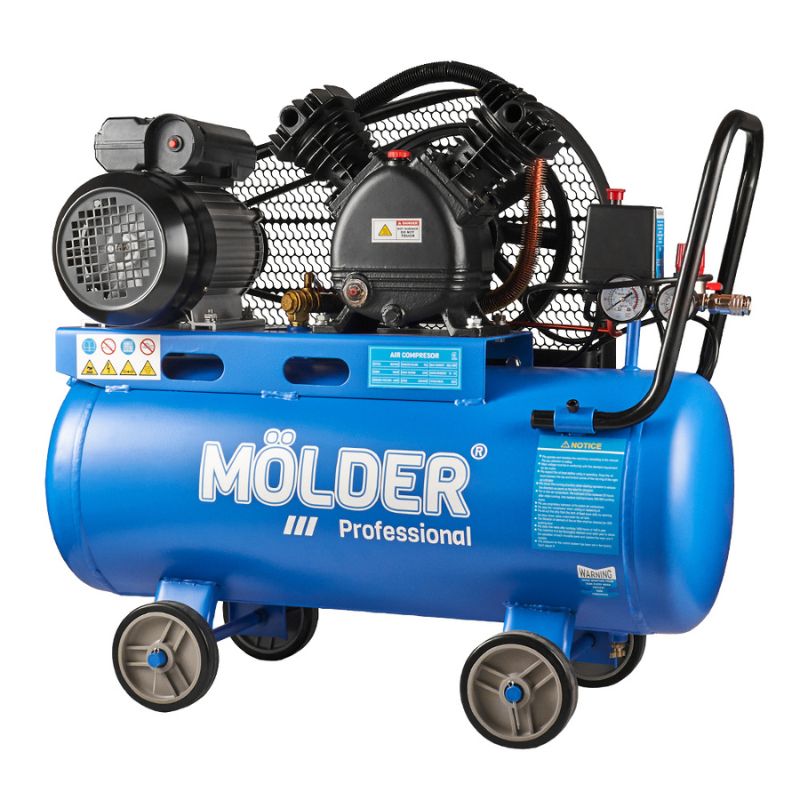 Компресор повітряний з ресивером 50л 202л/год 1500Вт ремінний привід Molder (MA31520)