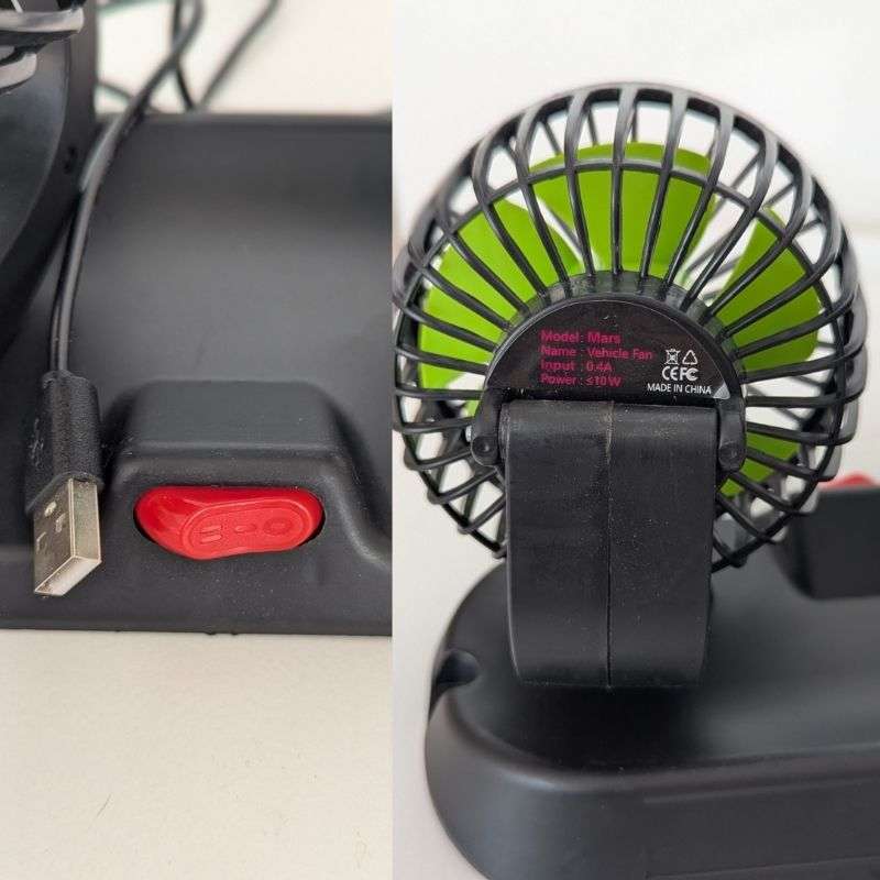 Подвійний автомобільний вентилятор MARS від USB