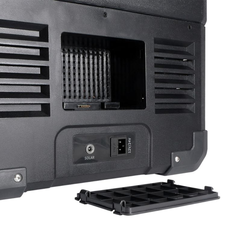 Портативный холодильник 60л BREVIA автохолодильник компрессорный с автономной работой пластиковый 12/24В 220В Черный (22620)