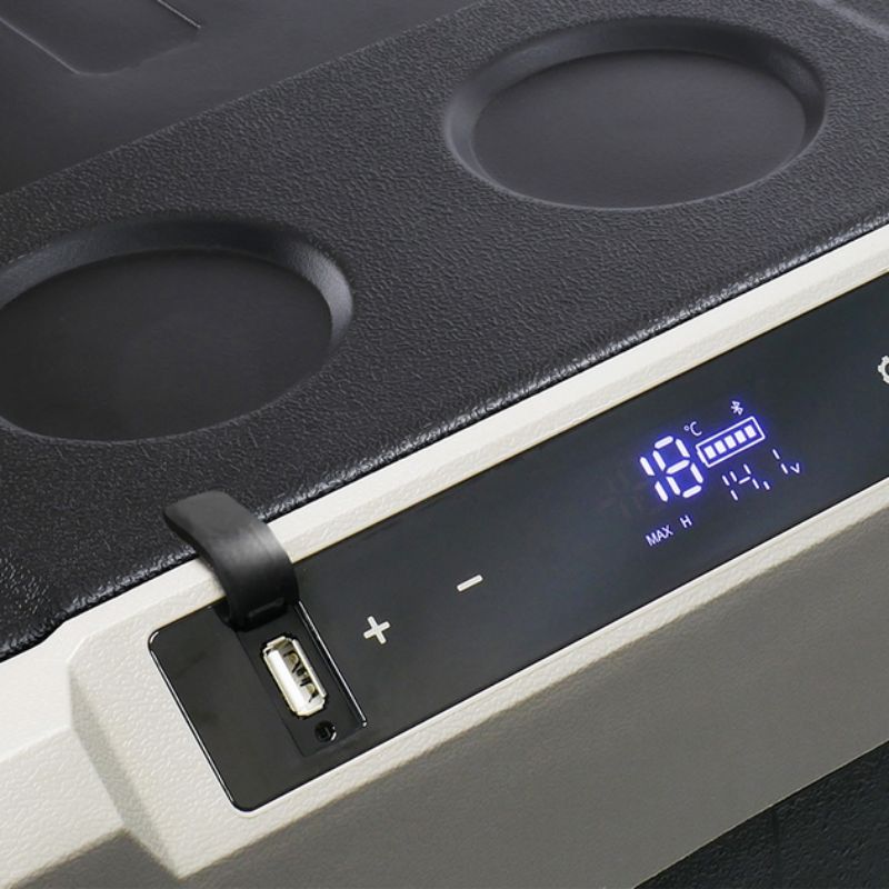 Портативный холодильник 60л BREVIA автохолодильник компрессорный с автономной работой пластиковый 12/24В 220В Черный (22620)