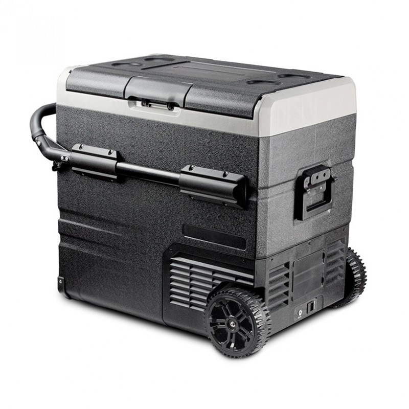 Портативный автохолодильник компрессорный 60л BREVIA на колесах с автономной работой пластиковый 12/24В 220В (22640)