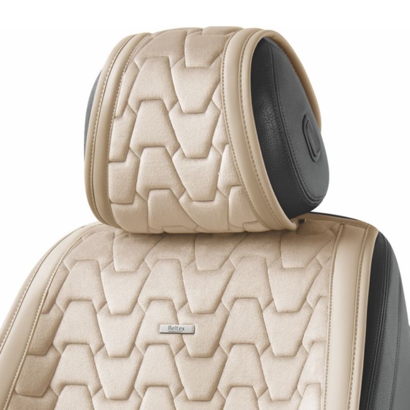 Накидки на сидіння авто преміум передні та задні преміум класу Beltex Chicago комплект бежевий (BX85500)