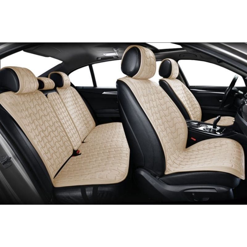 Накидки на сидіння авто преміум передні та задні преміум класу Beltex Chicago комплект бежевий (BX85500)