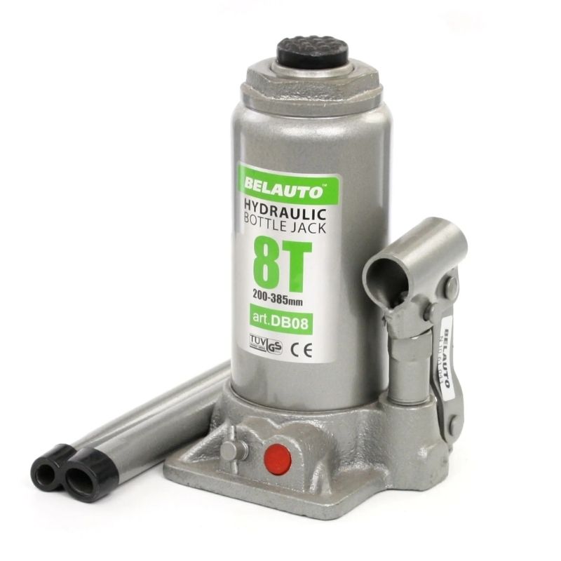 Домкрат гідравлічний пляшковий 8т BELAUTO 200-385мм для автомобіля в картонній упаковці (DB08)