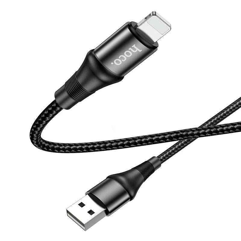 Кабель Hoco Lightning Excellent charging data cable X50 1m, 2.4A (X50-i)