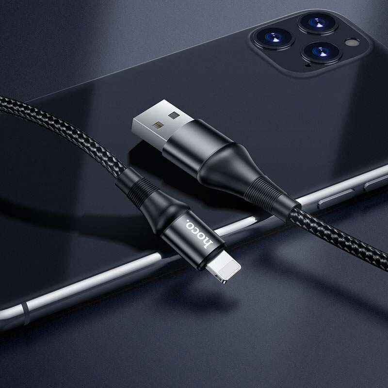 Кабель Hoco Lightning Excellent charging data cable X50 1m, 2.4A (X50-i)