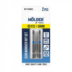 Н-р бит MOLDER, PZ2x50мм, 2шт в блистере (цв. марк.) (MT7125002C)