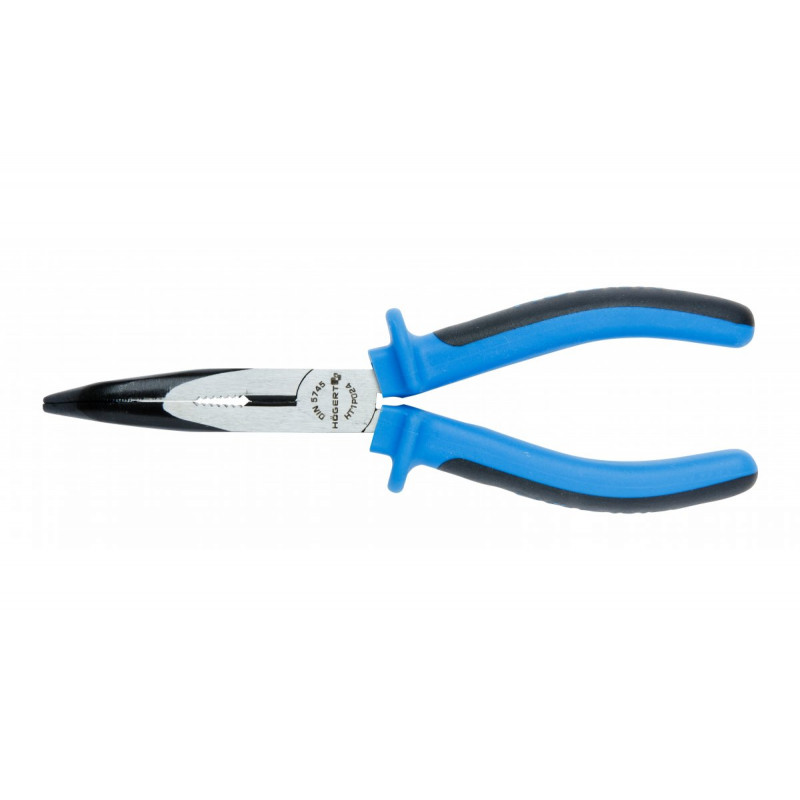 Плоскогубці подовжені із вигнутими губками 200 мм Hogert (HT1P024)