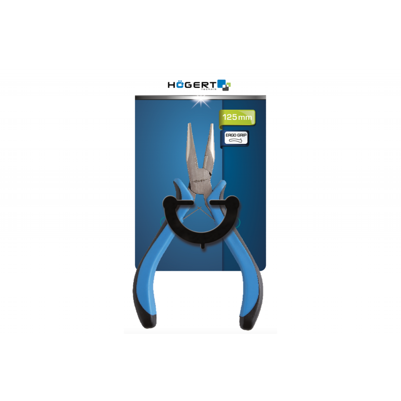 Плоскогубці подовжені прецизійні з вигнутими губками 125 мм Hogert (HT1P056)