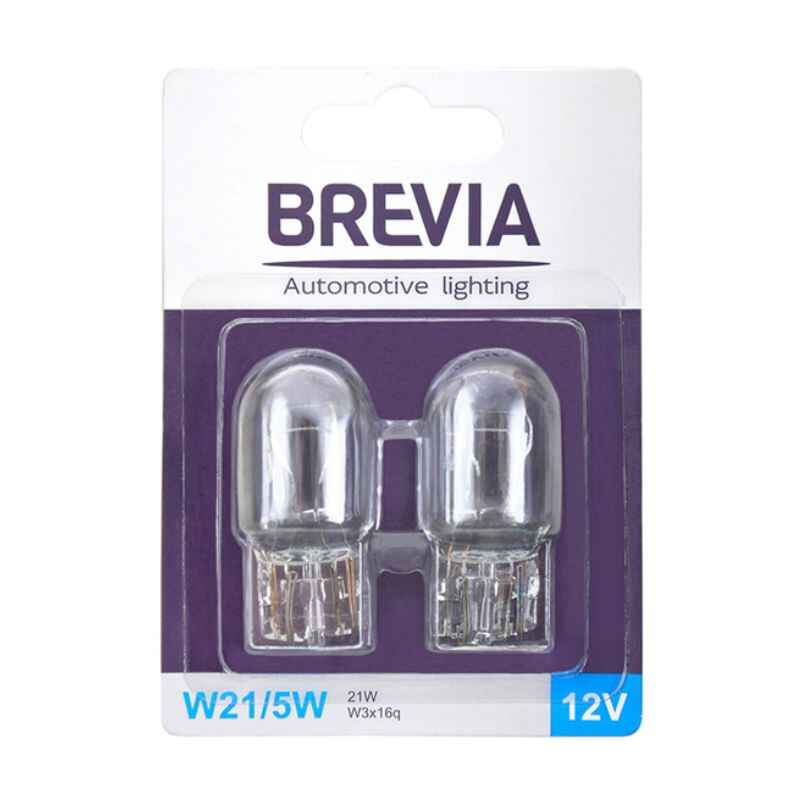 Лампи галогенні W21/5W 12V Brevia 2шт (12311B2)