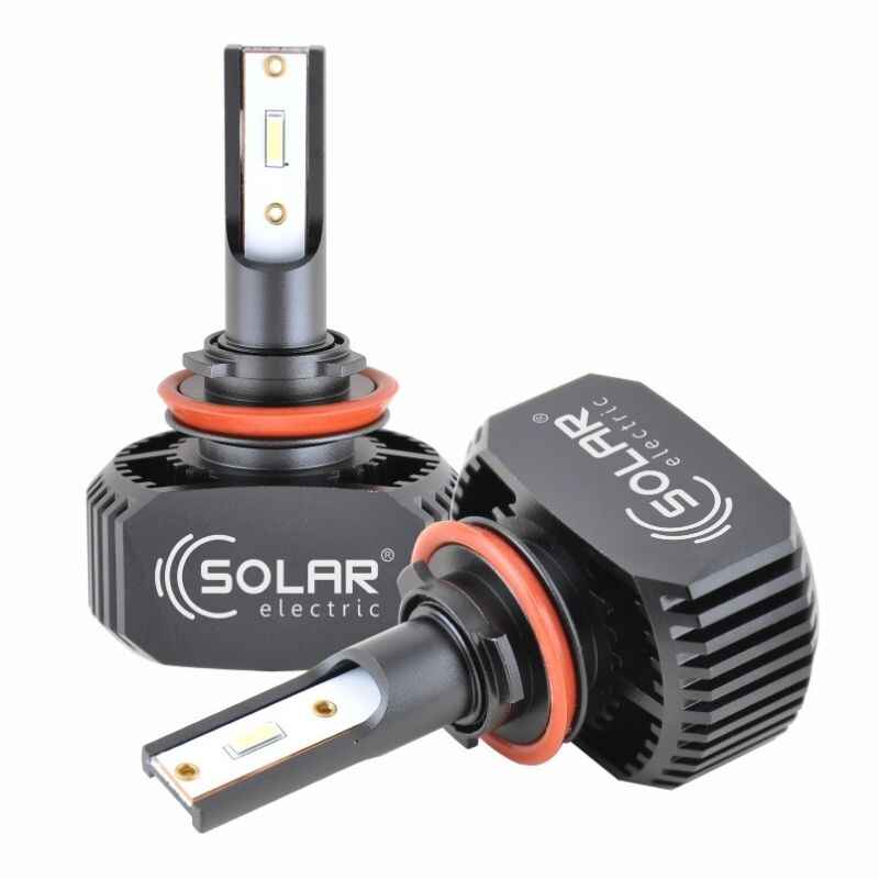 Светодиодные лампы H11 для авто SOLAR Led автолампы 12-24V 5000Lm 6000K 40W Seoul CSP1860 (8211)