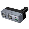 Адаптер автомобільний HOCO Smart dual cigarette lighter PD car charger Z65B |1USB/1Type-C/2DC, 240W,