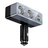 Адаптер автомобільний HOCO Smart dual cigarette lighter PD car charger Z65B |1USB/1Type-C/2DC, 240W,