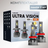 Светодиодные автолампы H11 CARLAMP Ultra Vision лампы с освещением на 150+ метров для вашего авто 12000Lm 6500K (UVH11)