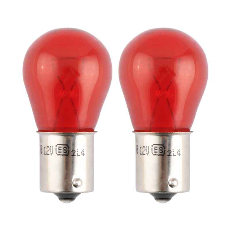 Лампи галогенні BAW15s Brevia PR21W 12V червоні 2шт (12326B2)