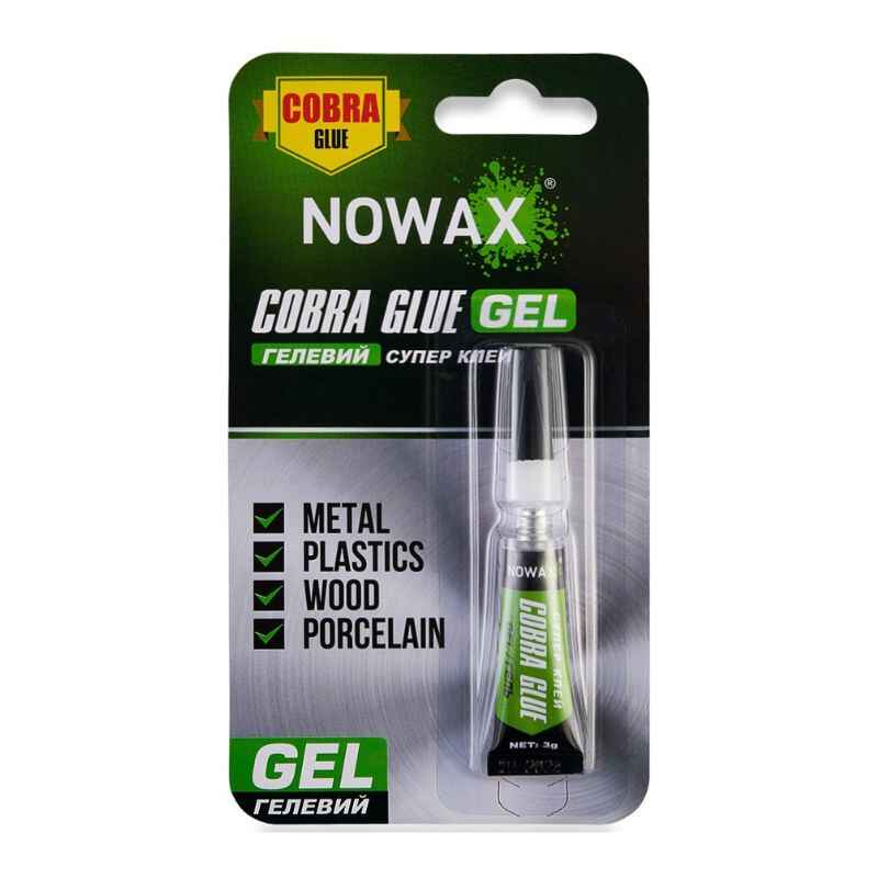 Суперклей 100% ціанакрилат NOWAX SuperGlue гель 3г (NX49319)