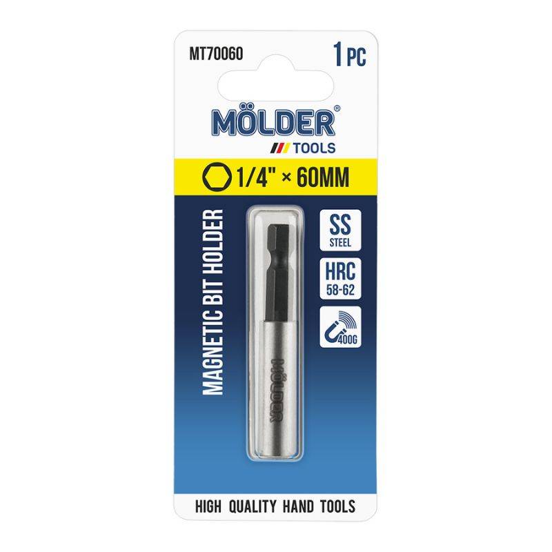 Держатель бит магн. MOLDER, 60мм, 1шт в блистере (MT70060)
