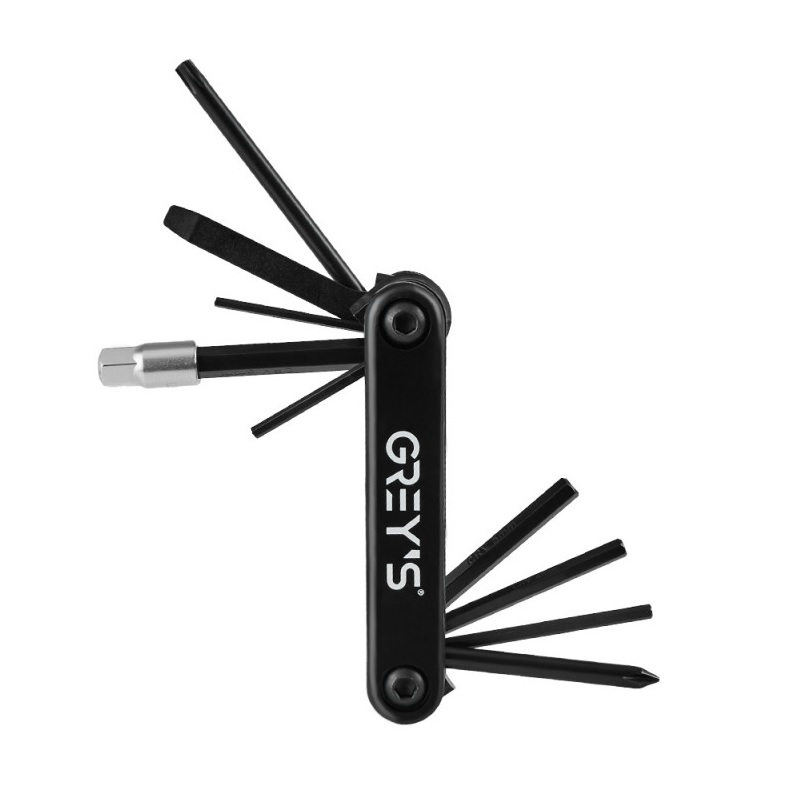 Мультитул серый 2-2.5-3-4-5-6-8мм Grey's с плоской и крестовой отверткой T25 CrV (GR60620)