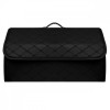 Органайзер в багажник автомобіля чорний штучна шкіра 2 відділення на липучці 54смХ30смХ30см (44650/black)