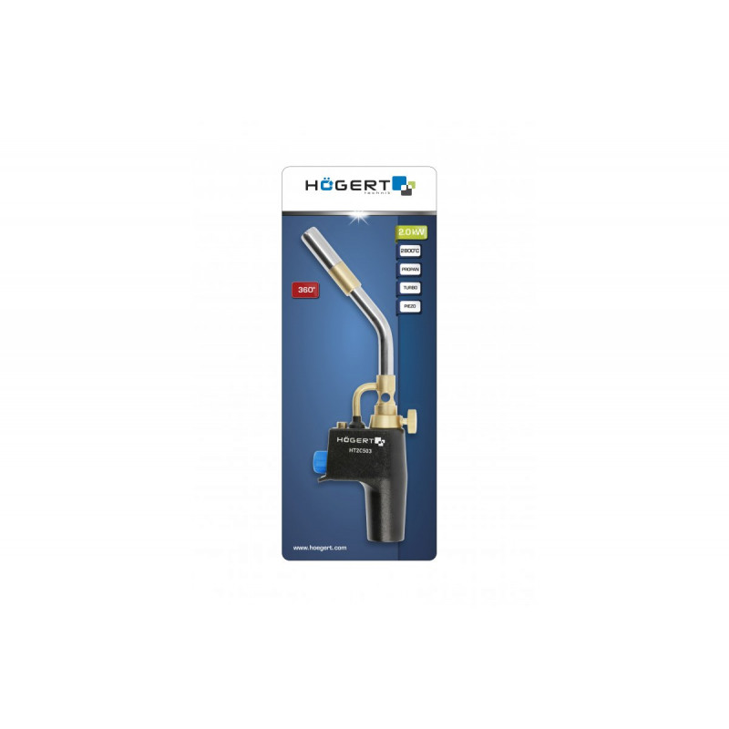 Газовий пальник турбо з п'єзопідпалом Hogert (HT2C503)