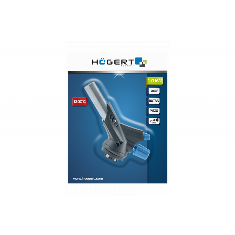 Газовая горелка с пьезоподжигом Hogert HT2C505