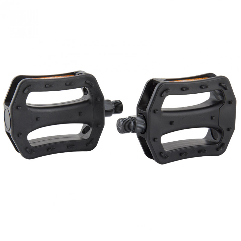 Педалі для велосипеда 106 x 76,5 x 25 мм GREY'S велопедалі з поліпропіленовим рефлектором Чорні 2 шт (GR14160)