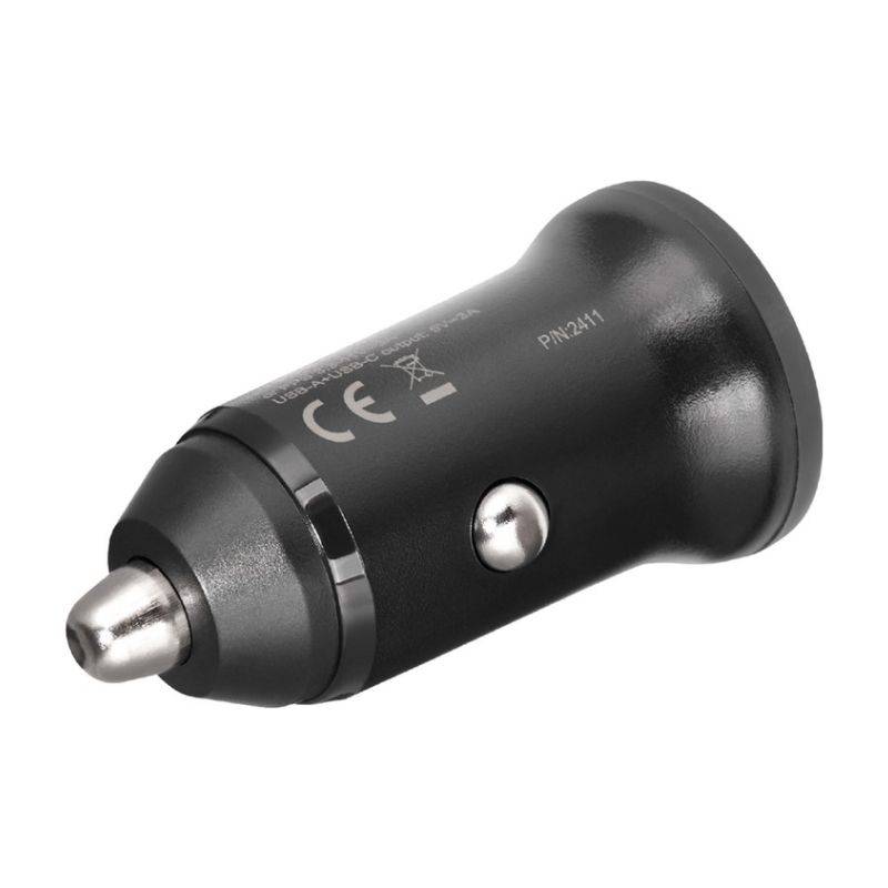 Автомобільний зарядний пристрій Brevia ePower DualCharge 30W 1xUSB-C+1xUSB-A, чорний (46430CAB)