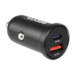 Автомобільний зарядний пристрій Brevia ePower DualCharge 48W 1xUSB-C+1xUSB-A, чорний (46348CAB)