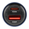 Автомобільний зарядний пристрій Brevia ePower DualCharge 75W 1xUSB-C+1xUSB-A, прозорий синій (46575C