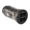Автомобільний зарядний пристрій Brevia ePower DualDrive 15W 2xUSB-A, прозорий чорний (47015DUB)