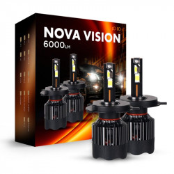 Світлодіодні лампи H4 для авто Carlamp Nova Vision Led автолампи 6000 Lm 6500 K (NoVH4)