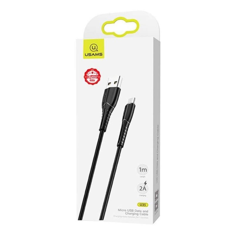 Кабель синхронізації Usams Micro 1M чорний (SJ365USB01)