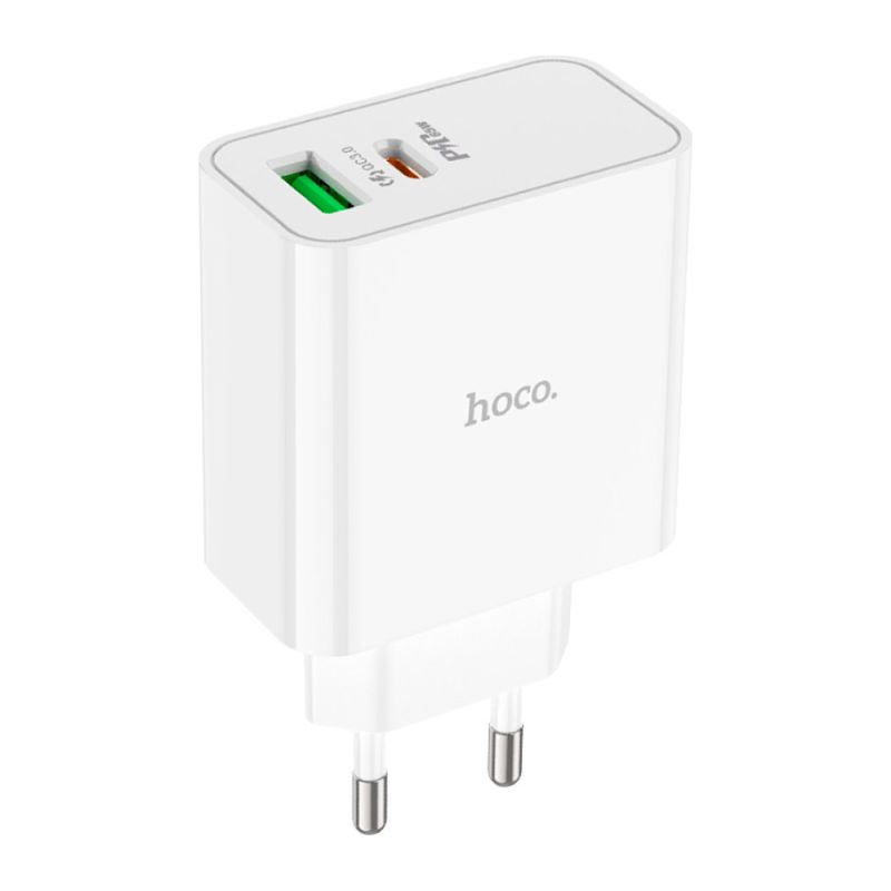 Адаптер мережевий 65W/3A Hoco Awesome 1USB/1Type-C PD/QC (C113A)