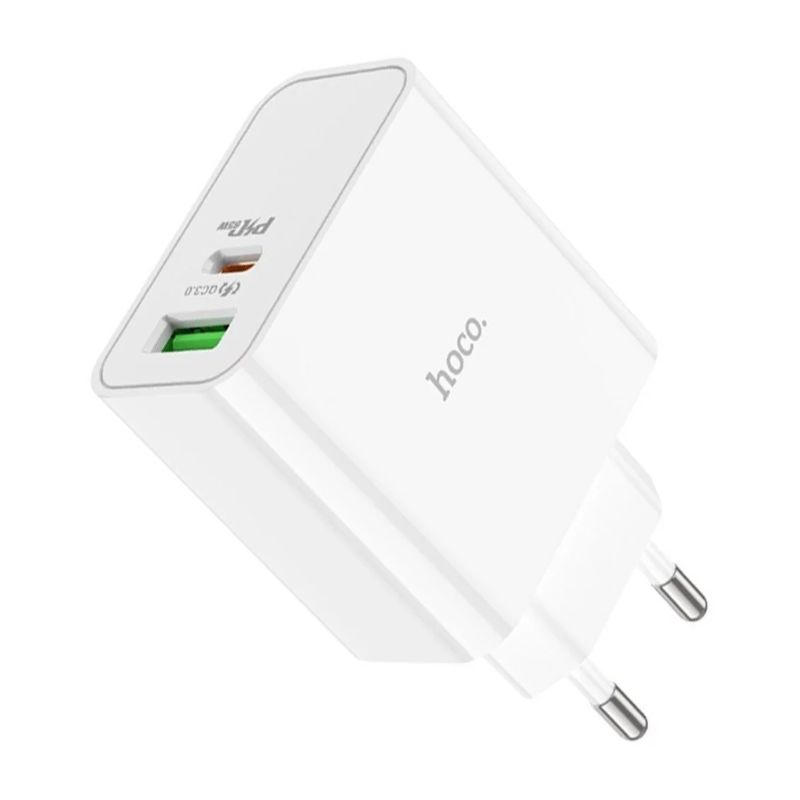 Адаптер мережевий 65W/3A Hoco Awesome 1USB/1Type-C PD/QC (C113A)